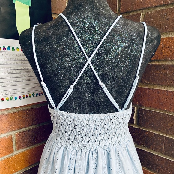 Saints and Hearts Lace Trim Eyelet Dress in Light Blue - Picture 10 of 11